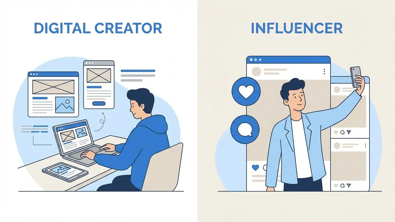 Digital Creator vs. Influencer