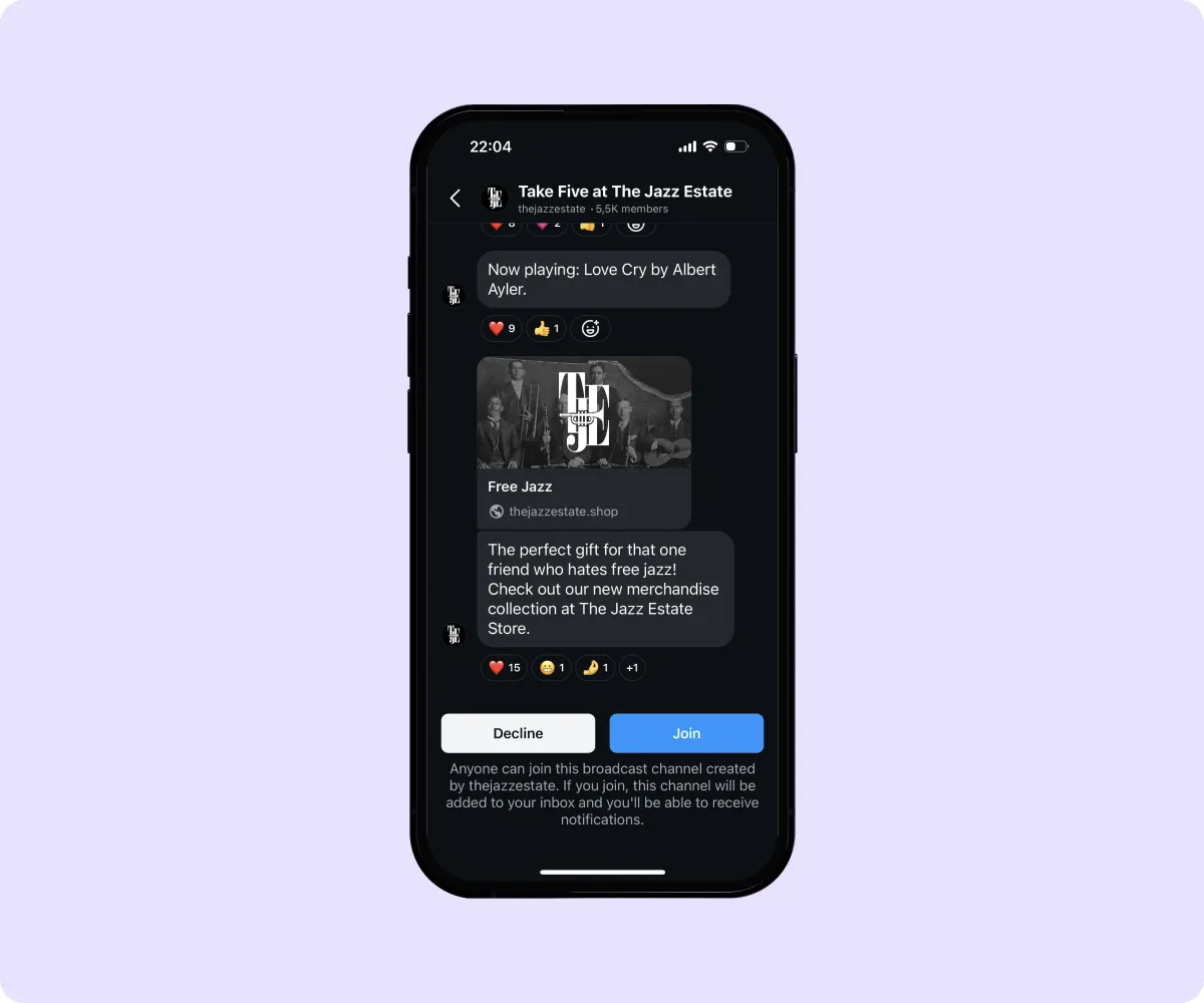Instagram Broadcast Channel