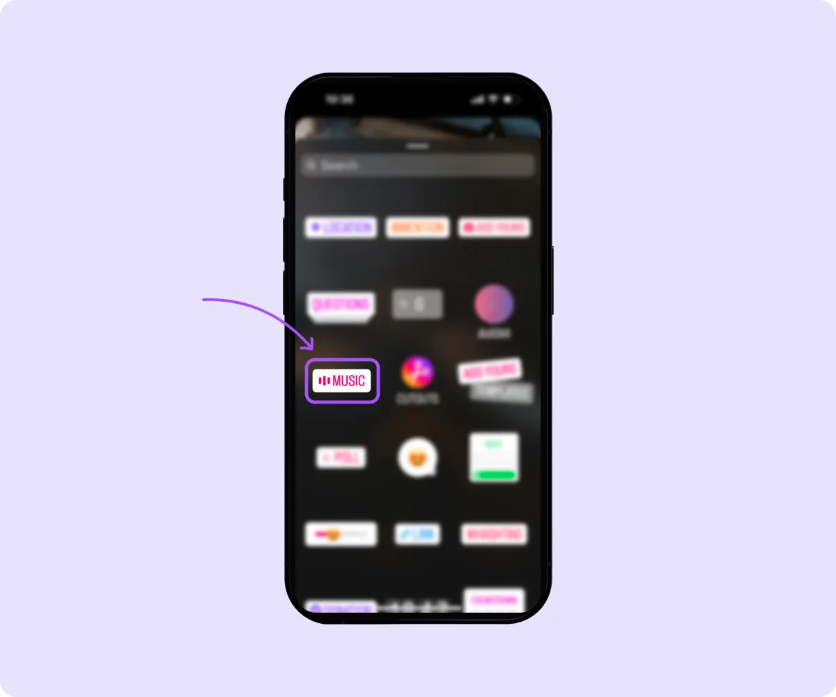 add music to instagram stories