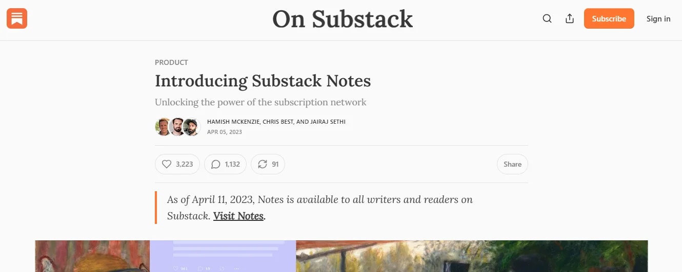 Substack Notes