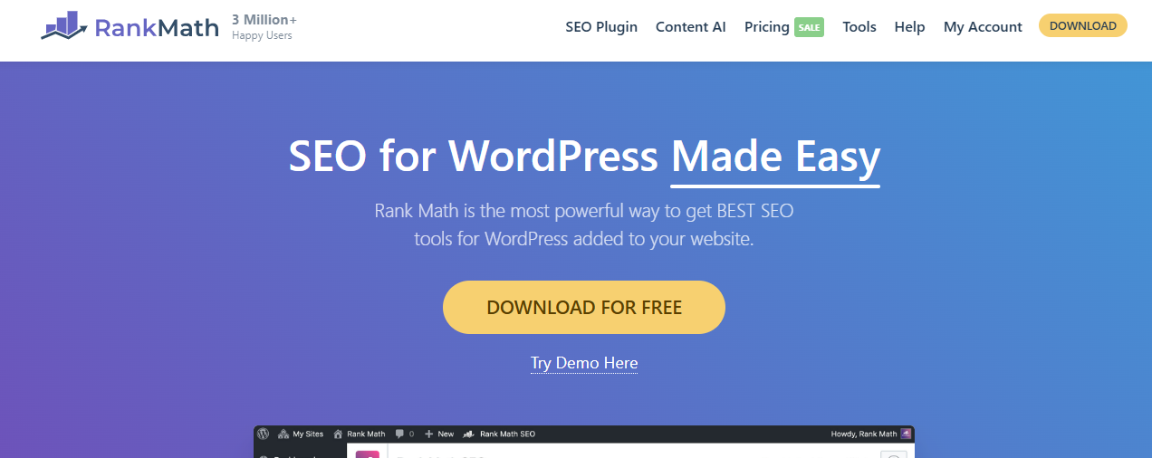Rank Math SEO plugin
