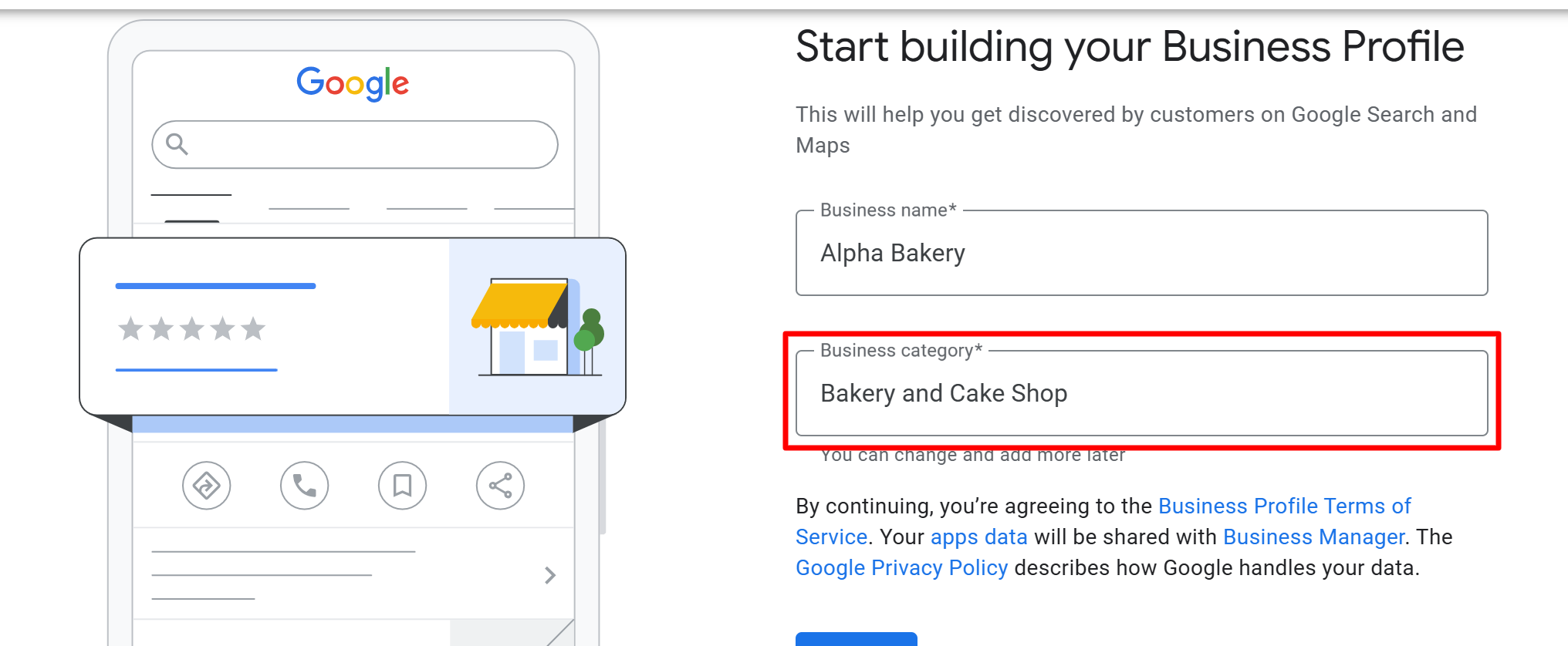 Choose your primary category carefully (e.g., “Bakery,” “Digital Marketing Agency”).
