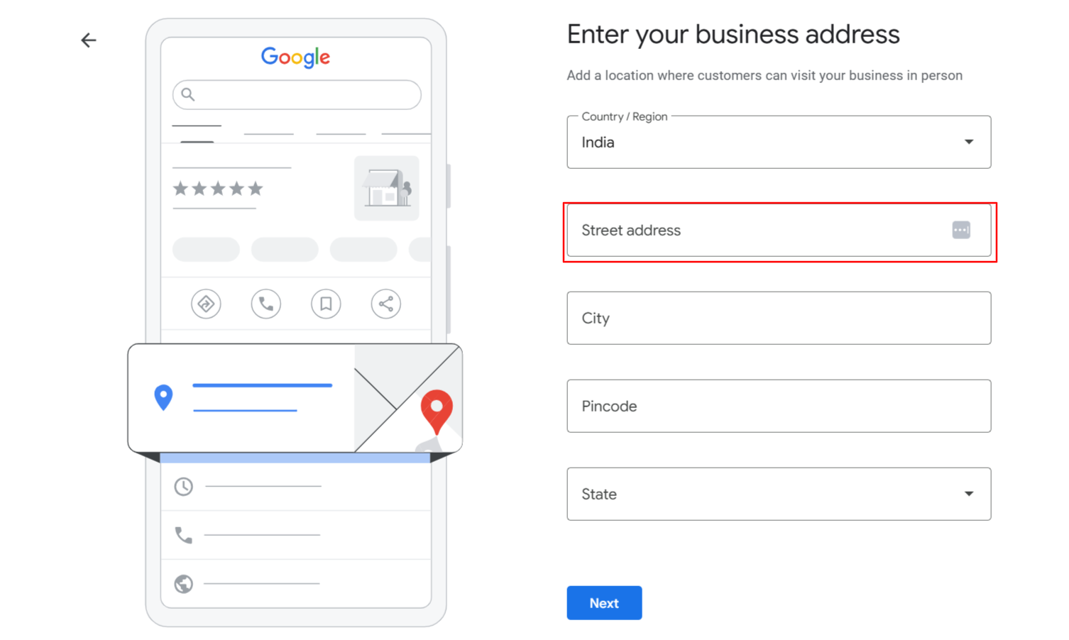 Fill in all business information – address, phone, website, hours, etc.