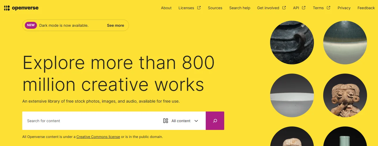 Openverse (formerly Creative Commons Search)