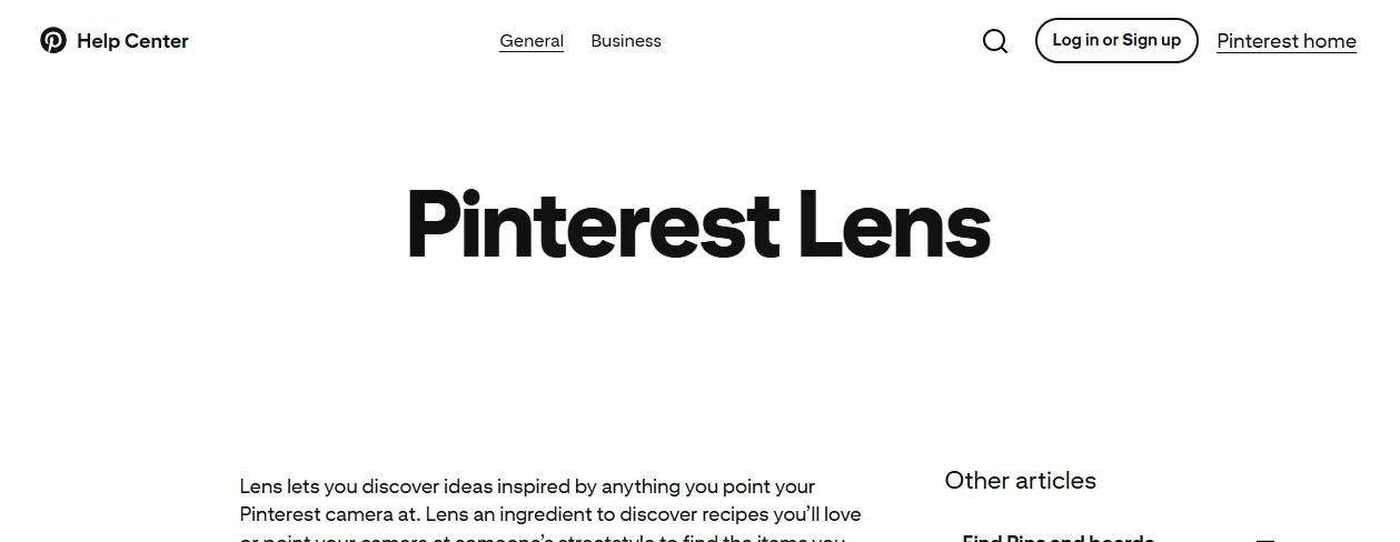 Pinterest Visual Search Tool