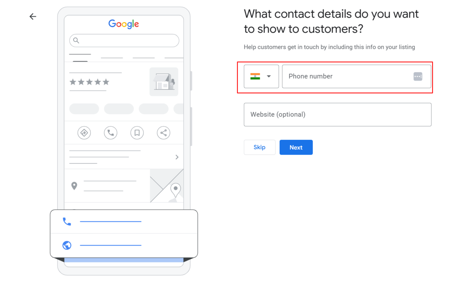 Verify your business by postcard, phone, or email.