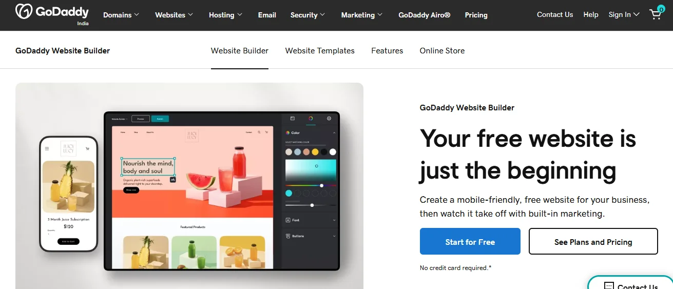 GoDaddy Website Builder