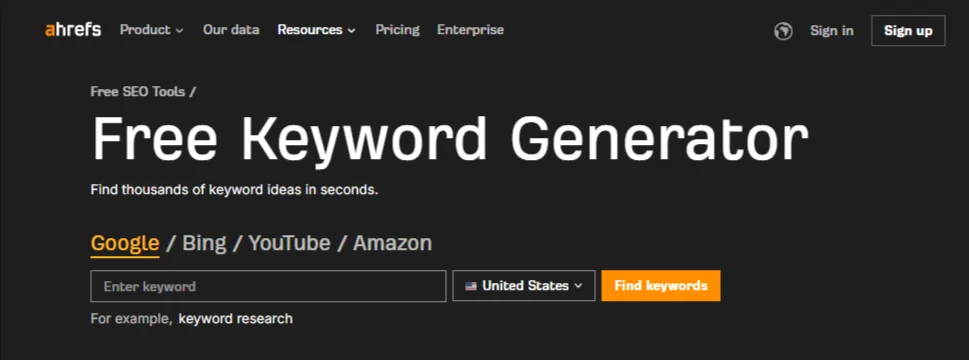 Ahrefs Keywords Explorer