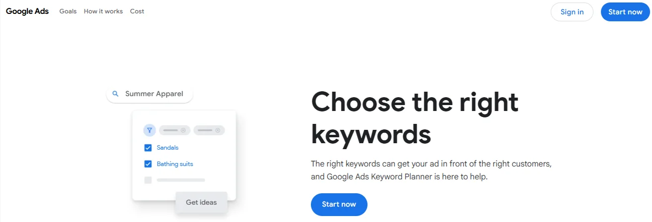 Google Ads Keyword Planner