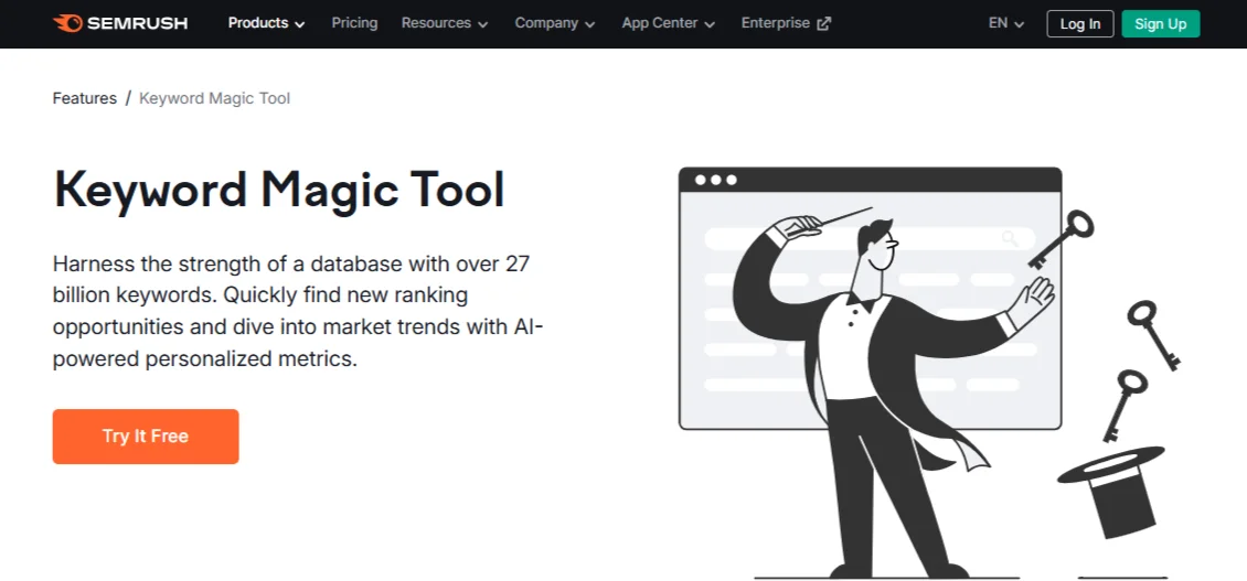 SEMrush Keyword Magic Tool
